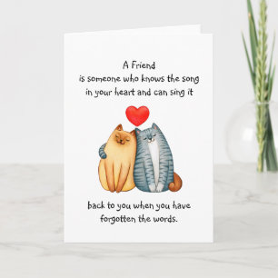 Een vriendschappelijke liefdescitaat voor luchtige kaart