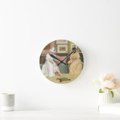 Een vriendschappelijke oproep, 1895 (olie op canva ronde klok (Huis)