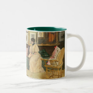 Een vriendschappelijke oproep, 1895 (olie op canva tweekleurige koffiemok