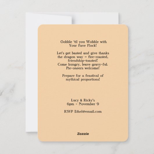 Een vriendschapsfeest wacht op u feestdagenkaart (Achterkant)