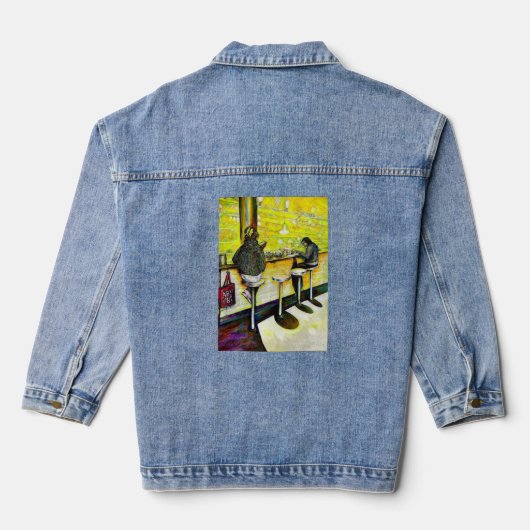 Een vrije dag van gekte denim jacket (Achterkant)