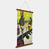 Een vrije dag van gekte hangend wandkleed (Gebogen)