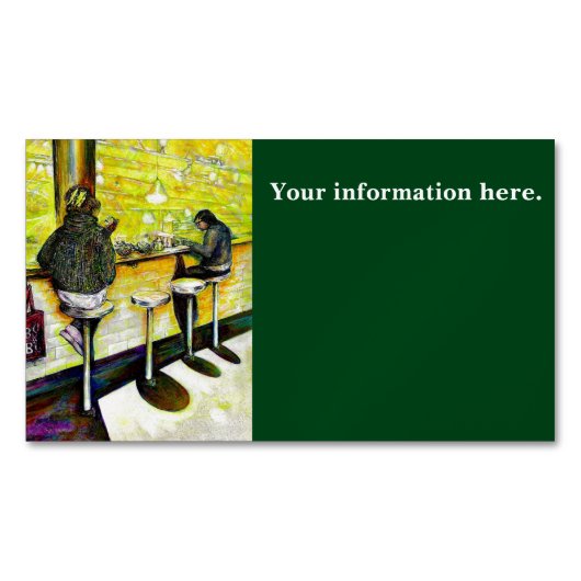 Een vrije dag van gekte magnetisch visitekaartje (Voorkant)