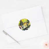 Een vrije dag van gekte ronde sticker (Envelop)