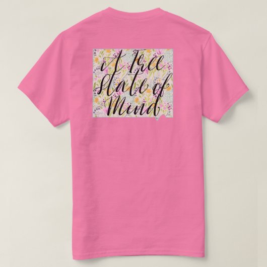 Een vrije staat van het T-shirt van het Manuscript (Design achterkant)