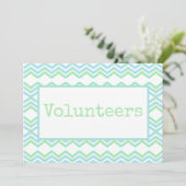 Een vrijwilliger bedankkaart (Staand voorkant)
