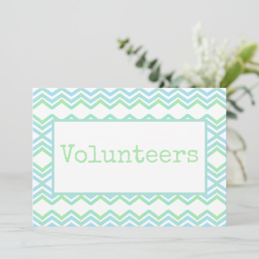 Een vrijwilliger bedankkaart (Staand voorkant)