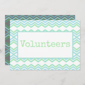 Een vrijwilliger bedankkaart (Voorkant / Achterkant)