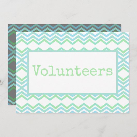 Een vrijwilliger bedankkaart (Voorkant / Achterkant)