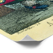 Een vroedvrouw die naar een arbeidsloon gaat, 1811 poster (Hoek)