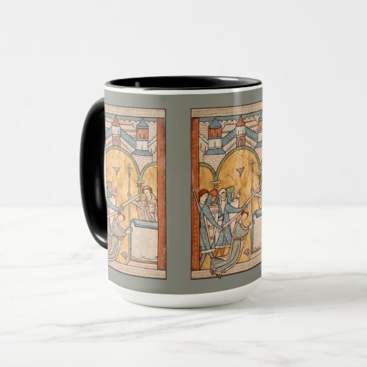 Een vroeg martelaarschap van St. Thomas Becket in Mok (Voorkant links)