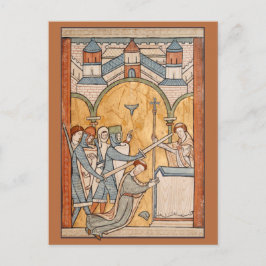 Een vroege martelaarschap van St. Thomas Becket in Briefkaart