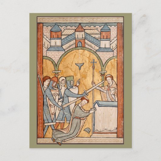 Een vroege martelaarschap van St. Thomas Becket in Briefkaart (Voorkant)