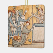 Een vroege martelaarschap van St. Thomas Becket in Keramisch Ornament (Links)