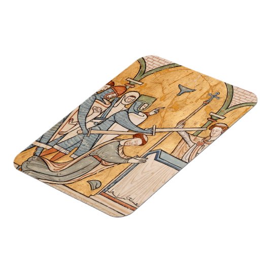 Een vroege martelaarschap van St. Thomas Becket in Magneet (Linkerzijde)