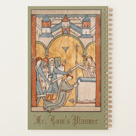 Een vroege martelaarschap van St. Thomas Becket in Planner (Achterkant)