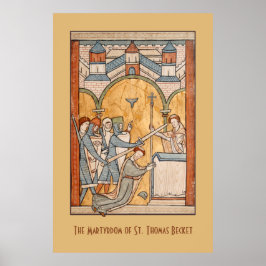 Een vroege martelaarschap van St. Thomas Becket in Poster