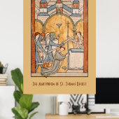 Een vroege martelaarschap van St. Thomas Becket in Poster (Thuiskantoor)