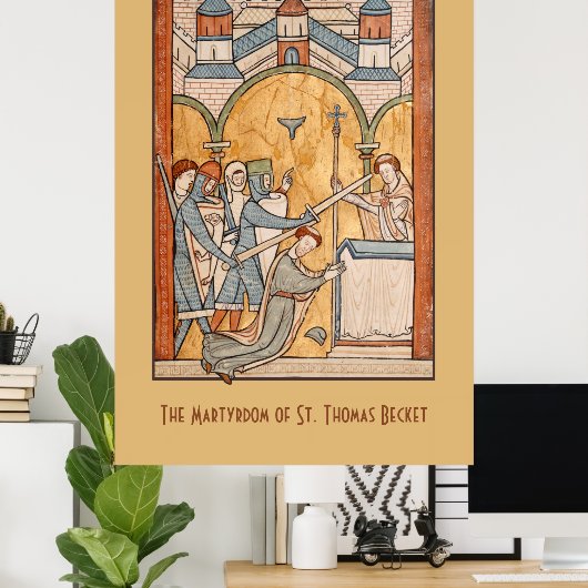 Een vroege martelaarschap van St. Thomas Becket in Poster (Thuiskantoor)