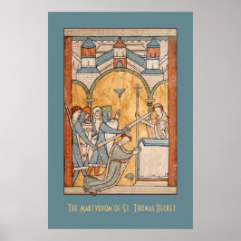 Een vroege martelaarschap van St. Thomas Becket in Poster