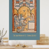 Een vroege martelaarschap van St. Thomas Becket in Poster (Keuken)