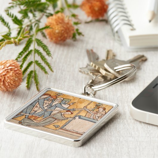 Een vroege martelaarschap van St. Thomas Becket in Sleutelhanger (Zijkant)