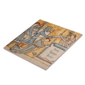 Een vroege martelaarschap van St. Thomas Becket in Tegeltje (Zijkant)