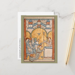Een vroege marteldood van St. Thomas Becket in de Briefkaart