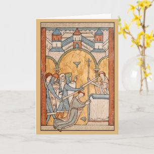 Een vroege marteldood van St. Thomas Becket in de Kaart