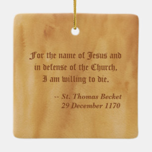 Een vroege marteldood van St. Thomas Becket in de Keramisch Ornament