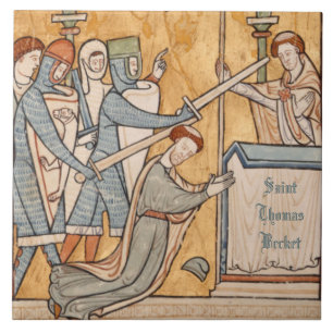 Een vroege marteldood van St. Thomas Becket in de Tegeltje