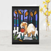 EEN VROEGE SNEEUW Chow papercut Kaart (Gele Bloem)
