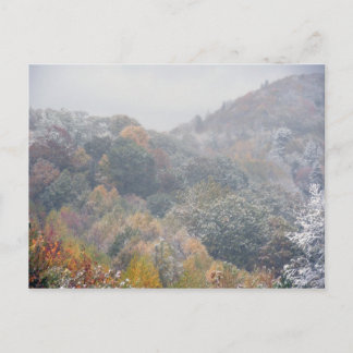 Een vroege sneeuw in de Herfst Briefkaart