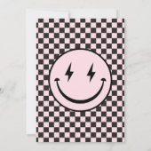 Een vrolijk babe geruit meisje eerste verjaardag kaart (Achterkant)