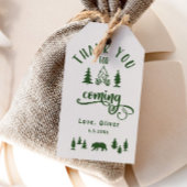 Een vrolijk camper verjaardagsfeestje cadeaulabel