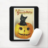 Een vrolijk Halloween kitten Muismat (Met muis)