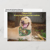 Een vrolijk hart doet het goed als een medicijn. briefkaart (Voorkant / Achterkant)