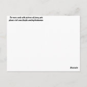 Een vrolijk hart doet het goed als een medicijn. briefkaart (Achterkant)