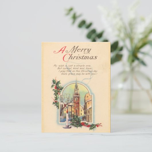 Een vrolijk kerst Briefkaart (Staand voorkant)