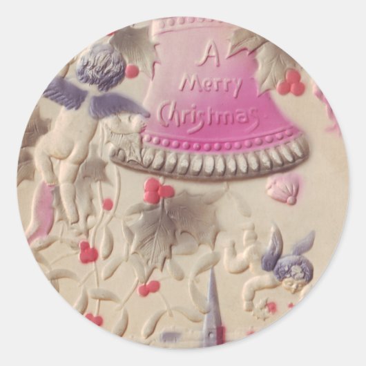 Een vrolijk kerst Nederlands meisje Ronde Sticker (Voorkant)