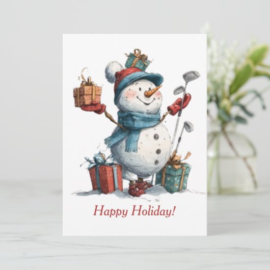 Een vrolijk kerst Wenskaart Feestdagenkaart (Staand voorkant)