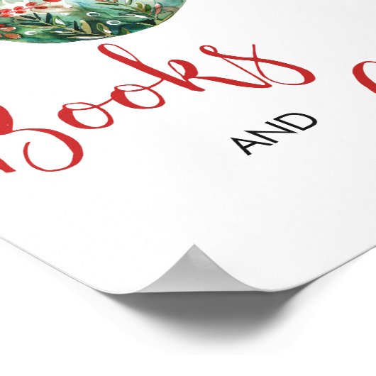 Een vrolijk kerstboek en cadeautjes poster (Hoek)