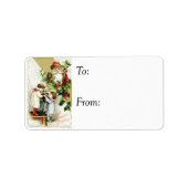 Een vrolijk kerstcadeau-Label Etiket (Voorkant)