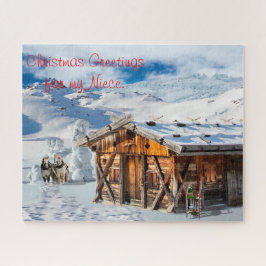 Een vrolijk kerstcadeau voor mijn nicht. legpuzzel
