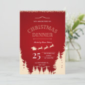 Een vrolijk kerstdiner wacht op u kaart (Staand voorkant)