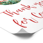 Een vrolijk kerstfeest, bedankt voor uw komst poster (Hoek)