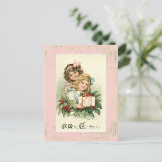 "Een vrolijk kerstfeest"  Briefkaart (Staand voorkant)