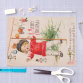 Een vrolijk kerstfeest door Ellen Clapsaddle Tissuepapier (Craft)