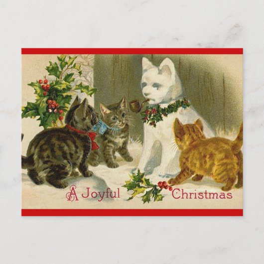 Een vrolijk kerstfeest en een gelukkig en gezond n feestdagenkaart (Voorkant)