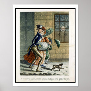 Een vrolijk kerstfeest en gelukkig nieuwjaar voor  poster